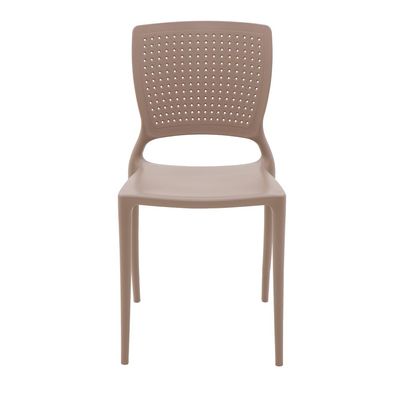 Tramontina Safira Taupe Polypropylene and Fiberglass Chair-Taupe