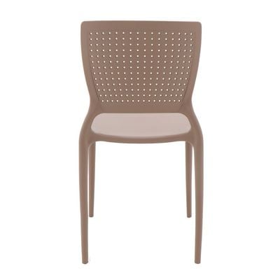 Tramontina Safira Taupe Polypropylene and Fiberglass Chair-Taupe