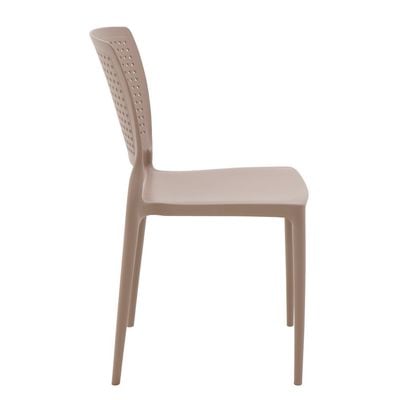 Tramontina Safira Taupe Polypropylene and Fiberglass Chair-Taupe