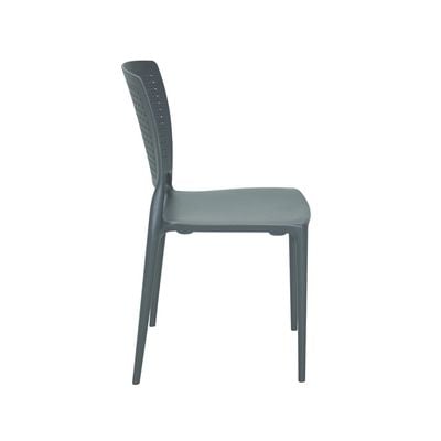 Tramontina Safira Graphite Polypropylene and Fiberglass Chair-Graphite