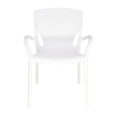 Tramontina Clarice Summa Polypropylene and White Fiberglass Chair-White