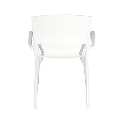 Tramontina Clarice Summa Polypropylene and White Fiberglass Chair-White