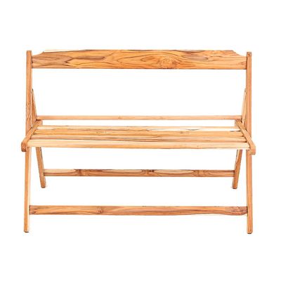 Tramontina Beer Foldable Bench With Sanded Finish Teak Wood FSC Certified-Wooden