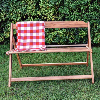 Tramontina Beer Foldable Bench With Sanded Finish Teak Wood FSC Certified-Wooden