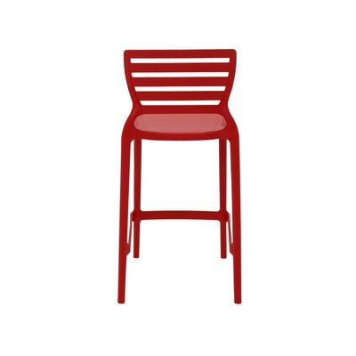 Tramontina Sofia High Home Red Polypropylene and Fiberglass Chair-Red