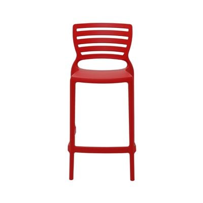 Tramontina Sofia High Home Red Polypropylene and Fiberglass Chair-Red