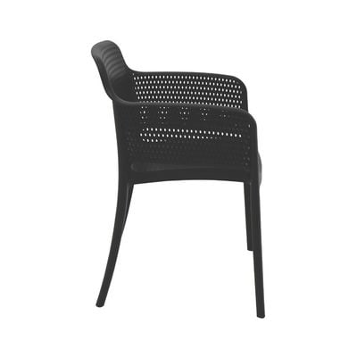 Tramontina Gabriela Black Polypropylene and Fiberglass Chair-Black