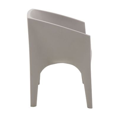 Tramontina Paco Concrete-Colored Polyethylene Armchair-Concrete