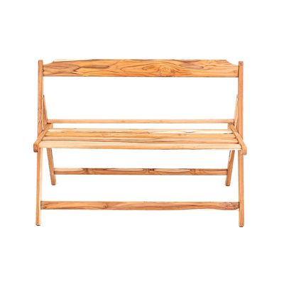 Tramontina Beer Foldable Bench With Sanded Finish Teak Wood FSC Certified-Wooden