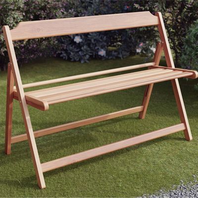 Tramontina Beer Foldable Bench With Sanded Finish Teak Wood FSC Certified-Wooden
