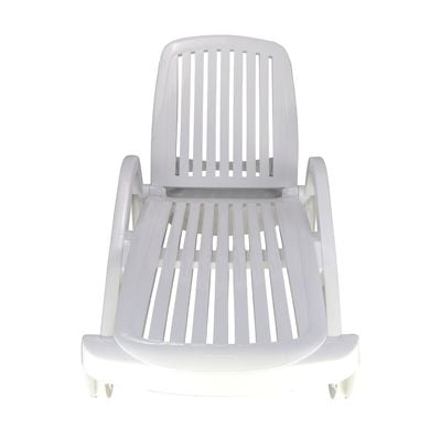 Tramontina Copacabana White Polypropylene Sunlounger-White