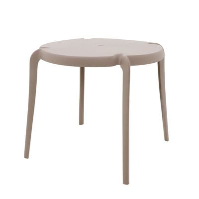 Tramontina Clarice Taupe Polypropylene and Fiberglass Table-Taupe