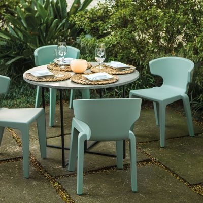 Tramontina Marilyn Chair in Green Sage Polyethylene-Green