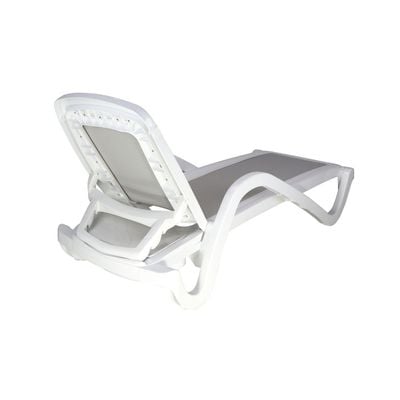 Tramontina Cancún White Polypropylene Sunlounger-White