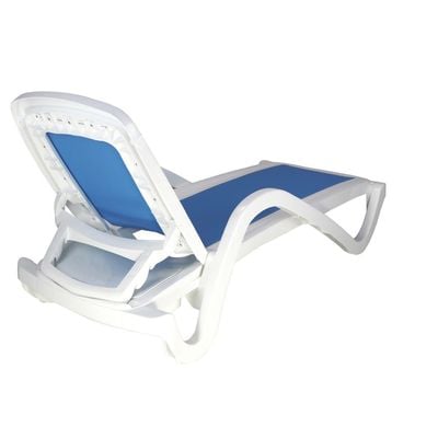 Tramontina Cancún Blue Polypropylene Sunlounger-Blue