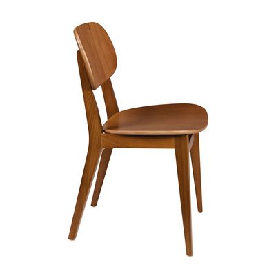 Tramontina London Armless Chair in Almond-Colored Brazilian Tauari wood-Wood