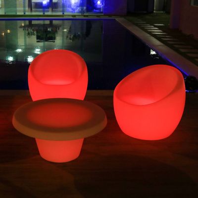 Tramontina Oca Lumiére White Armchair in Polyethylene With LED Bulb-White