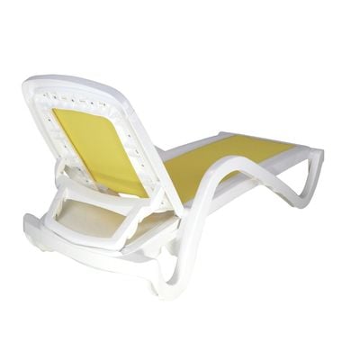 Tramontina Cancún Yellow Polypropylene Sunlounger-Yellow