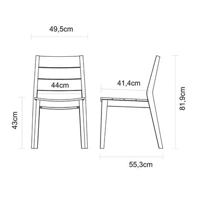 Tramontina Toscana Chair in Brazilian Muiracatiara Wood With Eco Clear Finish-Wood