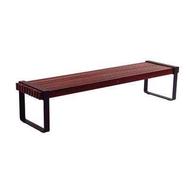 	Tramontina Urban Outline 3 Seater  Bench in FSC Certified Brazilian Cumaru Wood With Varnished Finish and Steel Structure-Wooden