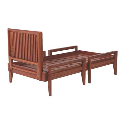 Tramontina Mood Chaise in FSC Certified Brazilian Jatobá Wood With Low Armrests-Wood