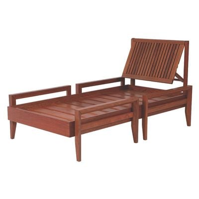 Tramontina Mood Chaise in FSC Certified Brazilian Jatobá Wood With Low Armrests-Wood