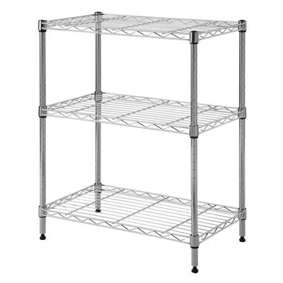 CamelTough Wire Rack 3 Shelf Adjustable Storage Rack-L 60 x W 35 x H 75 cm 330 Lbs-Chrome-HTC-WR602