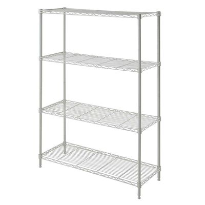 CamelTough Wire Rack 4 Shelf Adjustable Storage Rack-L 90 x W 35 x H 135 cm 600 Lbs-Chrome-HTC-WR604