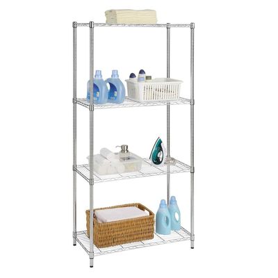 CamelTough Wire Rack 4 Shelf Adjustable Storage Rack-L 90 x W 45 x H 180 cm 1000 Lbs-Chrome-HTC-WR605