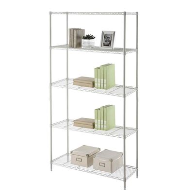 CamelTough Wire Rack 5 Shelf Adjustable Storage Rack-L 90 x W 35 x H 180 cm 950Lbs-White-HTC-WR611