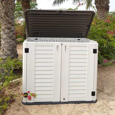 Camel Tough Outdoor Storage Cabinet with shelf, Heavy Duty, 964 Litres,Horizontal Shed-HTCCT-634