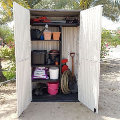 CamelTough Outdoor Storage Cabinet with Shelf, Heavy Duty, Extra Large Size, 1854 Litres,Vertical Shed-HTCCT-635