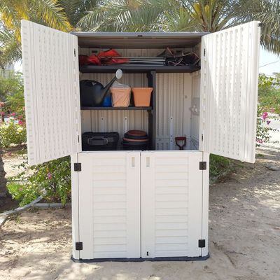 CamelTough Outdoor Storage Cabinet with Shelf, Heavy Duty, Extra Large Size, 1854 Litres,Vertical Shed-HTCCT-635