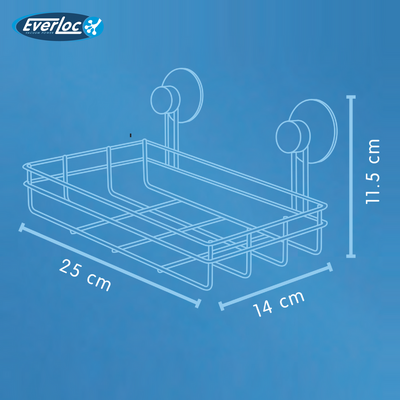 Everloc Tissue Box Holder, No Drilling, No Screws, No Glue, No Adhesive Vacuum Suction Wall Mounted Chrome, Bathroom Shelf, Kitchen Storage Easy Install, EVL-10217