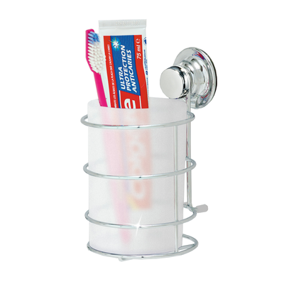 Everloc General Purpose Holder, No Drilling, No Screws, No Glue, No Adhesive Vacuum Suction Wall Mounted Chrome, for Stationery, Toothpaste, Spoons, for Bathroom and Kitchen, Easy Install, EVL-10209