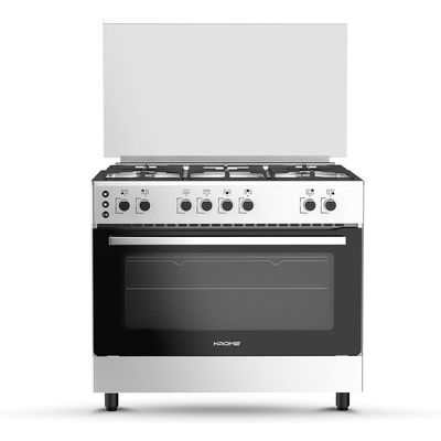 KROME 90x60cm Free Standing Cooker, Gas Oven, Full Gas Ignition, INOX