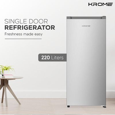 Krome 220Ltr Single Door Refrigerator | Defrost | KR-RDC220H