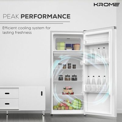 Krome 220Ltr Single Door Refrigerator | Defrost | KR-RDC220H