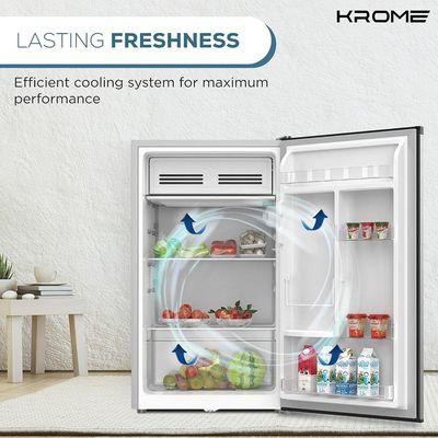 Krome 120Ltr Single Door Refrigerator | Defrost | KR-RDC120H