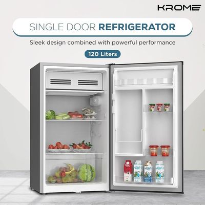 Krome 120Ltr Single Door Refrigerator | Defrost | KR-RDC120H