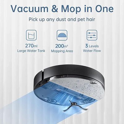 Dreametech L10 Pro Robot Vacuum Cleaner | Dual-Line LiDAR Navigation | 3D Obstacle Avoidance | 4000Pa Suction | Multi-Level Mapping | Compatible with Alexa/App | Ideal for Pet Hair, Carpet, Hard Floors