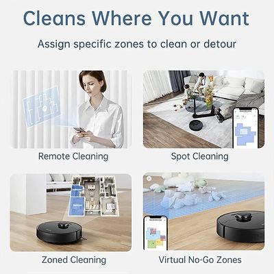 Dreametech L10 Pro Robot Vacuum Cleaner | Dual-Line LiDAR Navigation | 3D Obstacle Avoidance | 4000Pa Suction | Multi-Level Mapping | Compatible with Alexa/App | Ideal for Pet Hair, Carpet, Hard Floors