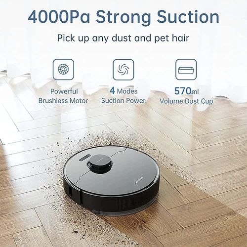 Dreametech L10 Pro Robot Vacuum Cleaner | Dual-Line LiDAR Navigation | 3D Obstacle Avoidance | 4000Pa Suction | Multi-Level Mapping | Compatible with Alexa/App | Ideal for Pet Hair, Carpet, Hard Floors