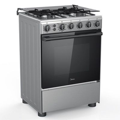 Midea 60 X 60 cm|4 Gas Burners Free Standing Gas Cooker | Stainless Steel Body | Full Safety | CME6060 | 1 Year Warranty