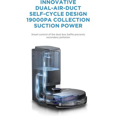 Midea Robot Vacuum Cleaner | Auto Return Charge | Dust Bin Station | 5200mAh Battery | S8+