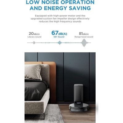 Midea Robot Vacuum Cleaner | Auto Return Charge | Dust Bin Station | 5200mAh Battery | S8+