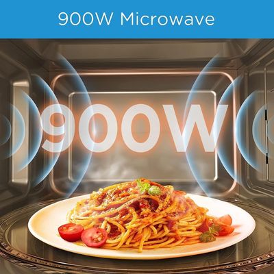 Midea 29 Liters Solo Digital Microwave Oven | 5 Power Levels & 8 Auto Menus | 900W | Child-Safety-Lock | Fast Reheat | Pull Open Door Handle | Cooking End Signal | Good for Home & Office | EM9P032MX