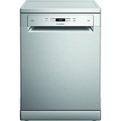 Ariston Dishwasher Freestanding | 14 Place Setting | 9 Programs | Inverter Motor With Turbo Washing & Static Dry Functions | 3D Zone Wash | Third Rack | Silent Dishwasher | Made In Poland | Inox | LFC3C33WFXUK