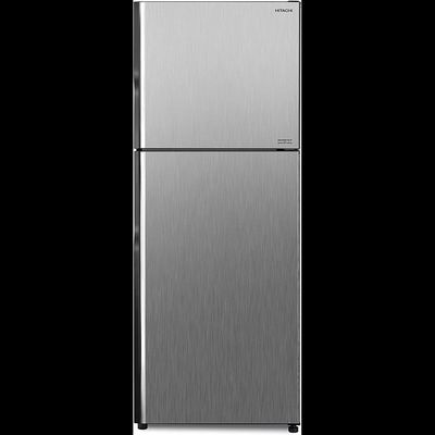 Hitachi 403L 2 Doors Top Mount Refrigerator | 10 Year Warranty on Inverter Compressor | No Frost Double Door Fridge | Dual Fan Cooling | LED Light | Twist Ice Tray | Platinum Silver | RVX505PUK9KPSV