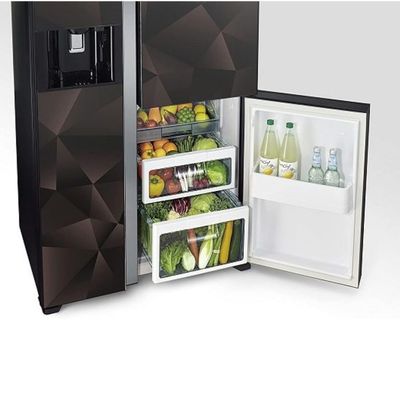 Hitachi 659 Ltr Side by Side Door Refrigerator| Premium Design | RM700VAGUK9XGBZ | Glass Bronze Color